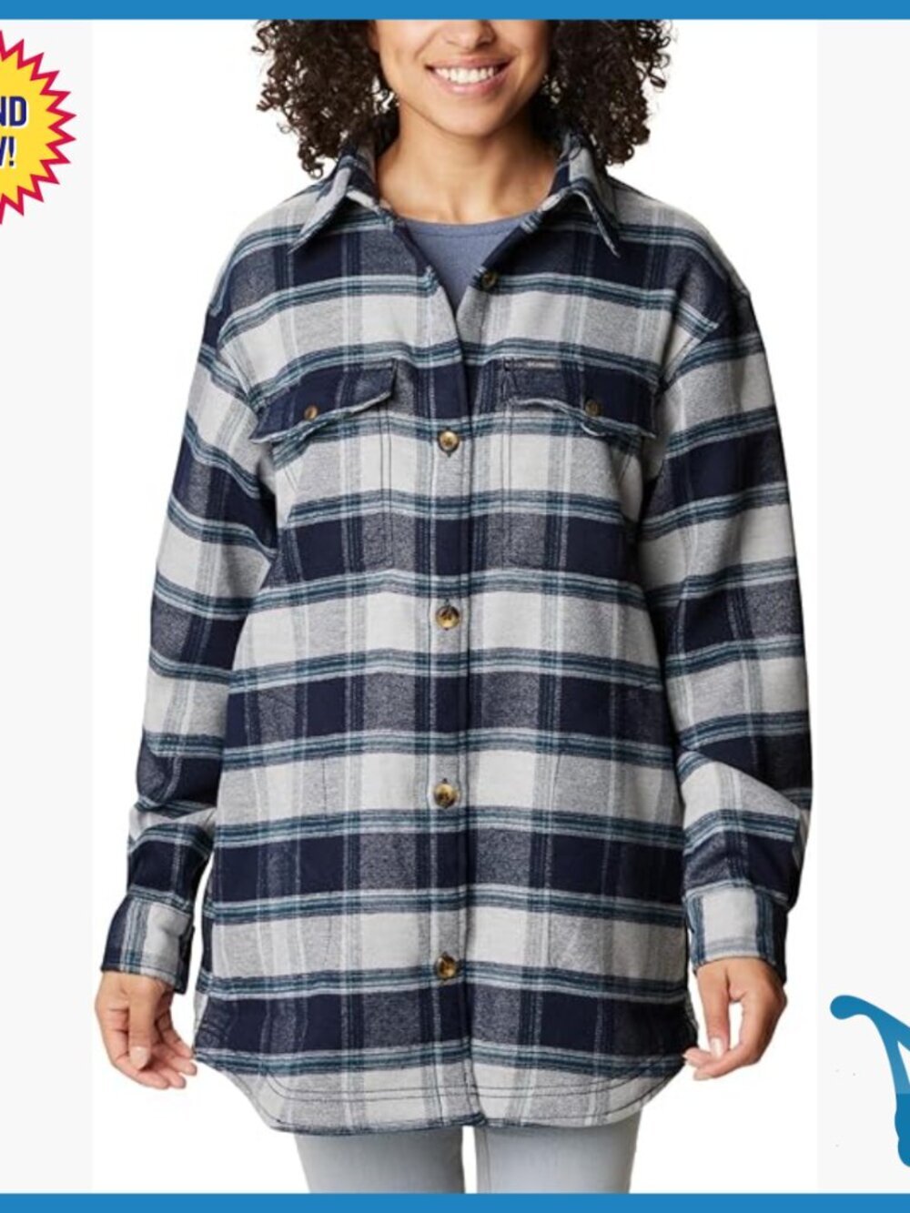 Classic Plaid Shirt Jacket, Long Sleeve Button Down, Active Track Jacket